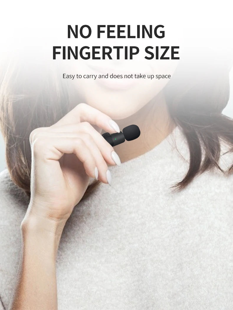 Basix 2.4G Wireless Lavalier Microphone – Portable Mini Clip-On Mic for iPhone & Android Live Streaming, Recording & Gaming (Sold by SabbaVie™)