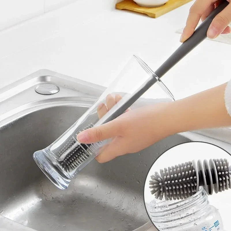 🧽 8️⃣ SabbaVie™ Silicone Bottle Brush — Flexible Cleaning Tool