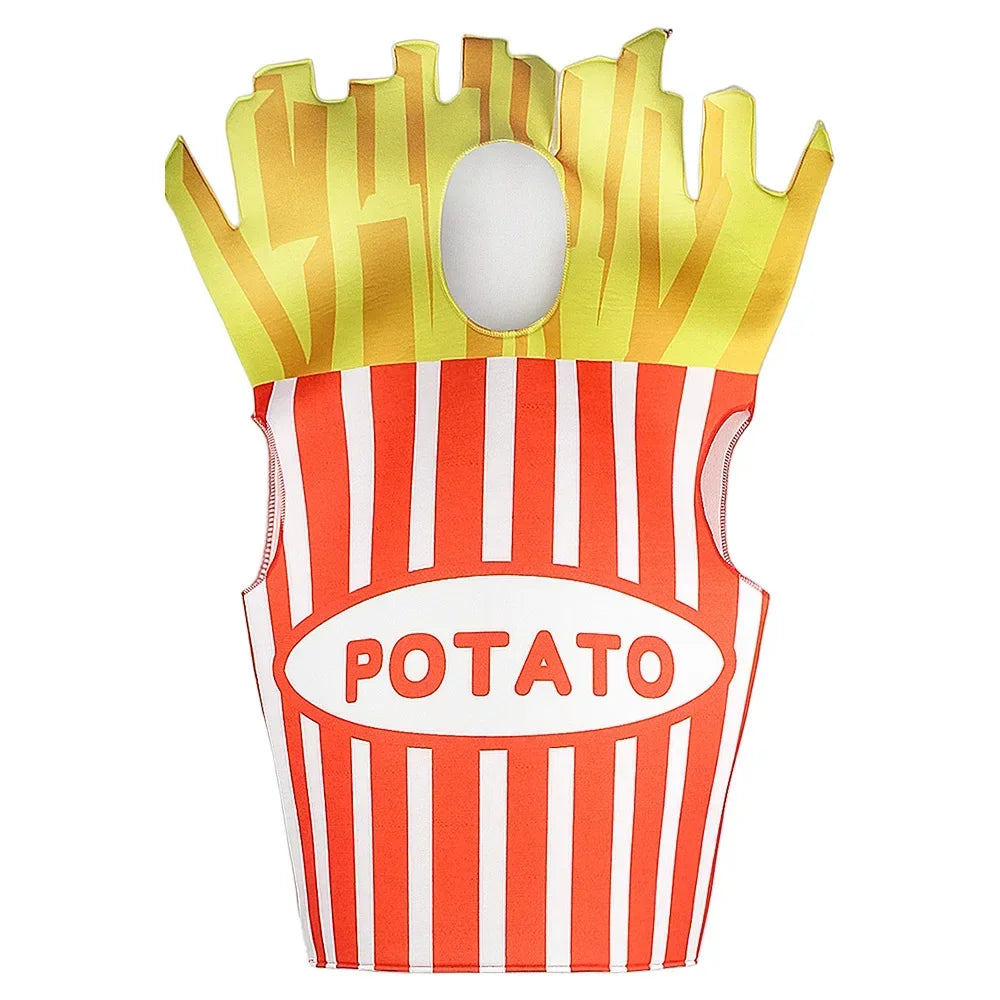 SabbaVie™ Funny Food Costume Set – Burger & Fries Halloween Outfit