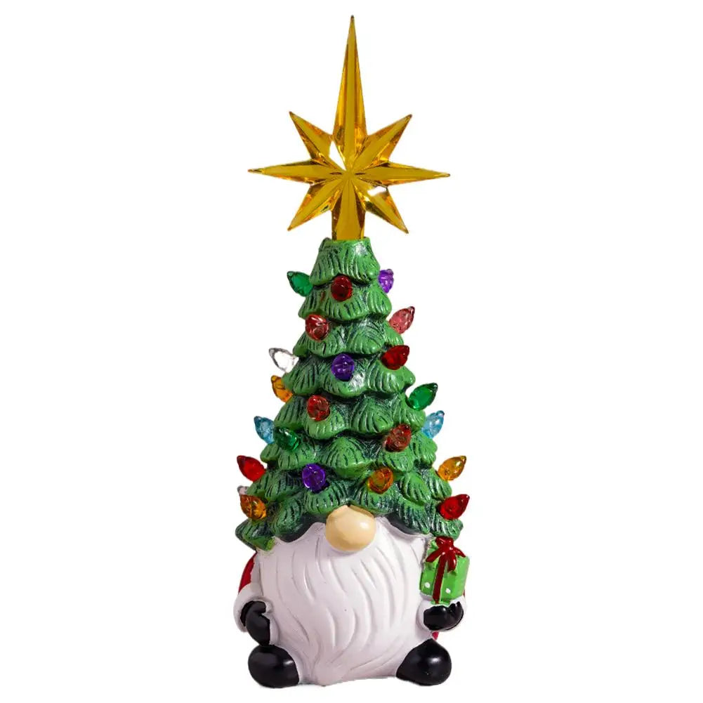 SabbaVie™ Christmas Tree Dwarf Luminous Resin Lamp – Cute LED Desktop Holiday Decoration