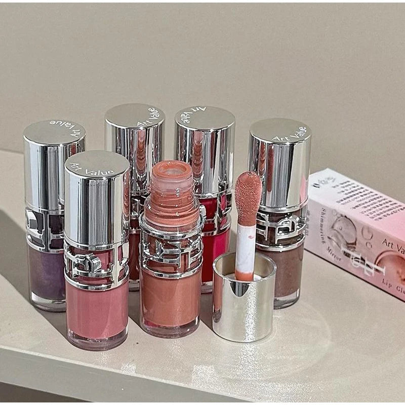 Luxury Glittering Mirror Lip Glaze – Shimmer Hydrating Lip Gloss (6 Colors) | Sold by SabbaVie™