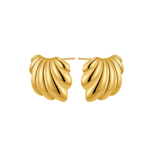 SabbaVie™ Gold Twist Knot Hoop Earrings – Multilayer Stainless Steel Design
