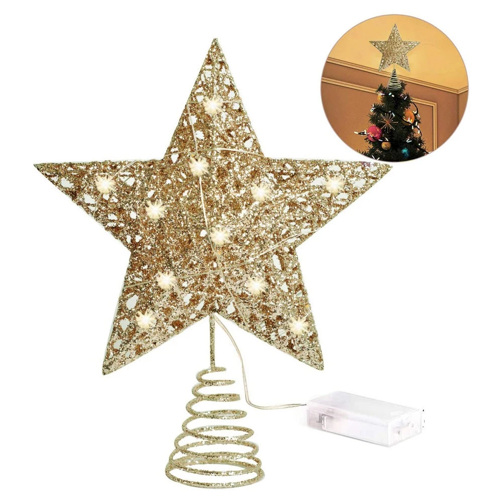 SabbaVie™ LED Christmas Tree Topper Star – 15/20/25cm