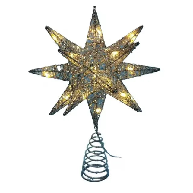 SabbaVie™ Elegant LED Christmas Tree Table Ornament – Gold / Silver