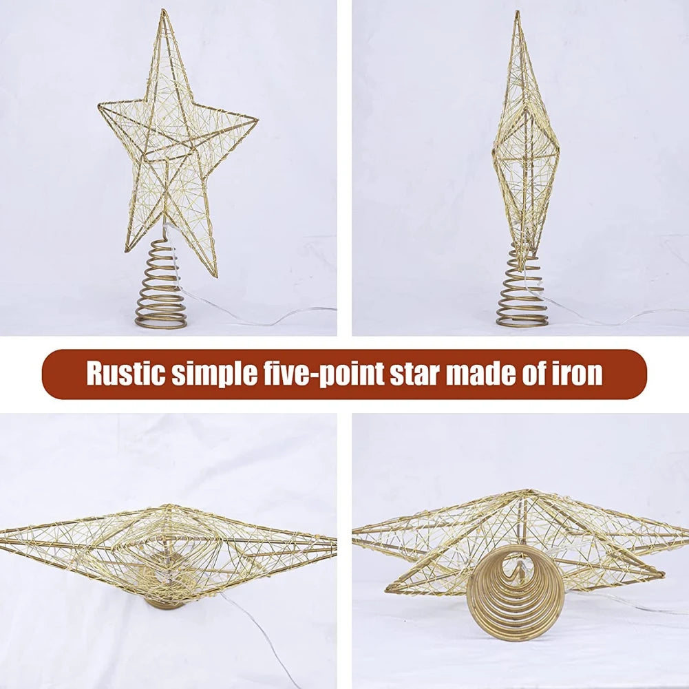 SabbaVie™ LED Christmas Tree Topper Star – 15/20/25cm