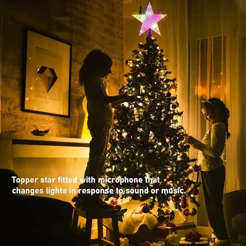 SabbaVie™ LED Mini Christmas Star Light – 15cm Holiday Table Decor