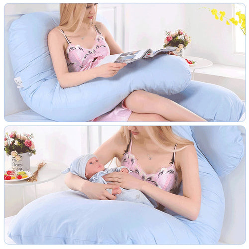 U-Shaped Pillow Cover Full Body Support U-Shaped Pillow Cotton | SabbaVie™