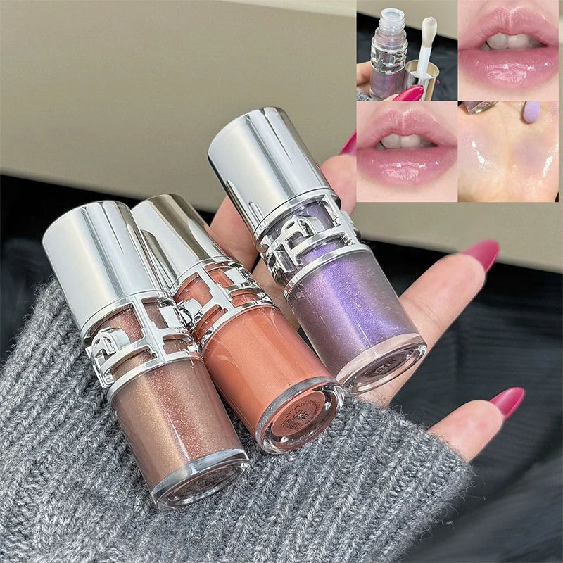 Luxury Glittering Mirror Lip Glaze – Shimmer Hydrating Lip Gloss (6 Colors) | Sold by SabbaVie™