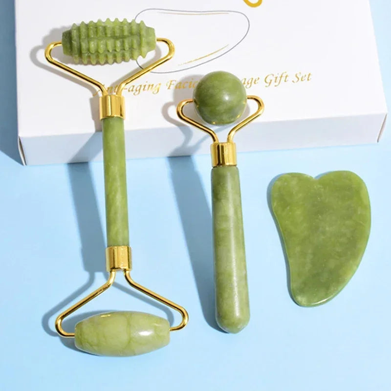 SabbsVie™ Premium Jade Roller & Gua Sha Massage Set – [Color/Style Name]