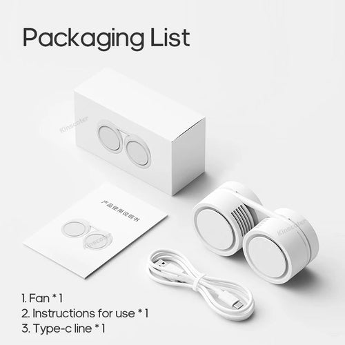 Portable Leafless Neck Fan – Rechargeable Cooling Fan for Travel & Outdoor | Sold by SabbaVie