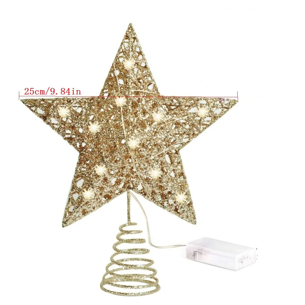 SabbaVie™ LED Christmas Tree Topper Star – 15/20/25cm