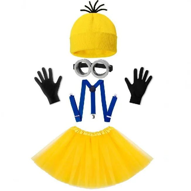 🟡 SabbaVie™ Funny Minions Costume – Family & Group Halloween Outfit