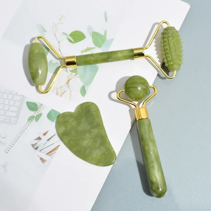 SabbsVie™ Premium Jade Roller & Gua Sha Massage Set – [Color/Style Name]