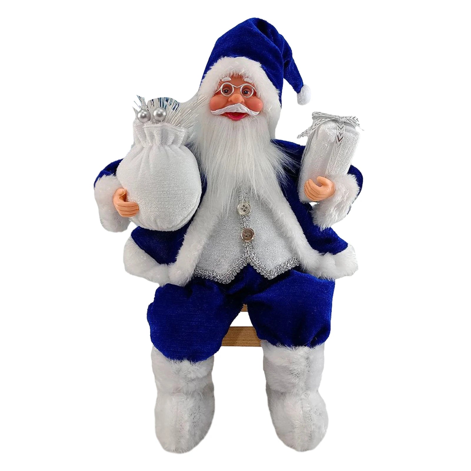 SabbaVie™ Luxury Christmas Standing Santa Figurines – Handcrafted Holiday Décor