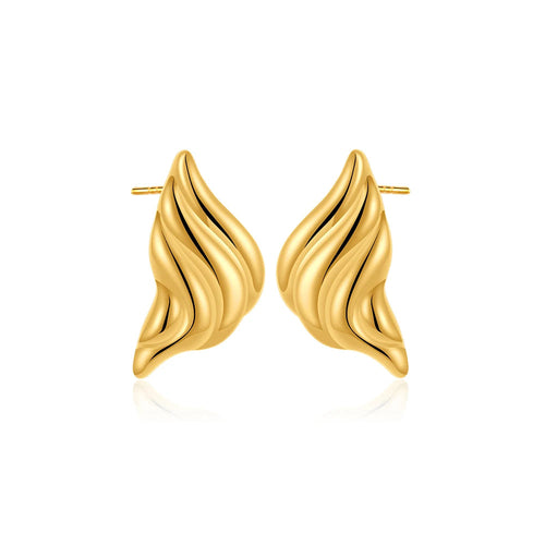 SabbaVie™ Gold Twist Knot Hoop Earrings – Multilayer Stainless Steel Design
