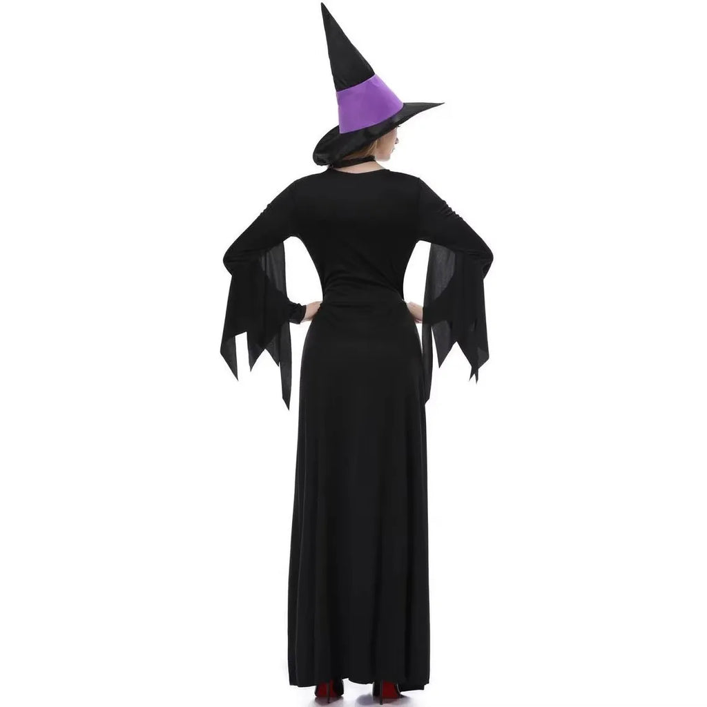 SabbaVie™ Gothic Witch Costume – Elegant Dark Magic Dress