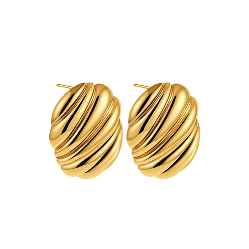 SabbaVie™ Gold Twist Knot Hoop Earrings – Multilayer Stainless Steel Design