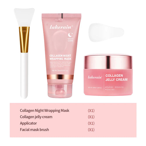 Collagen Jelly Cream – Hydrolyzed Collagen Overnight Facial Mask (Sold by SabbaVie™)