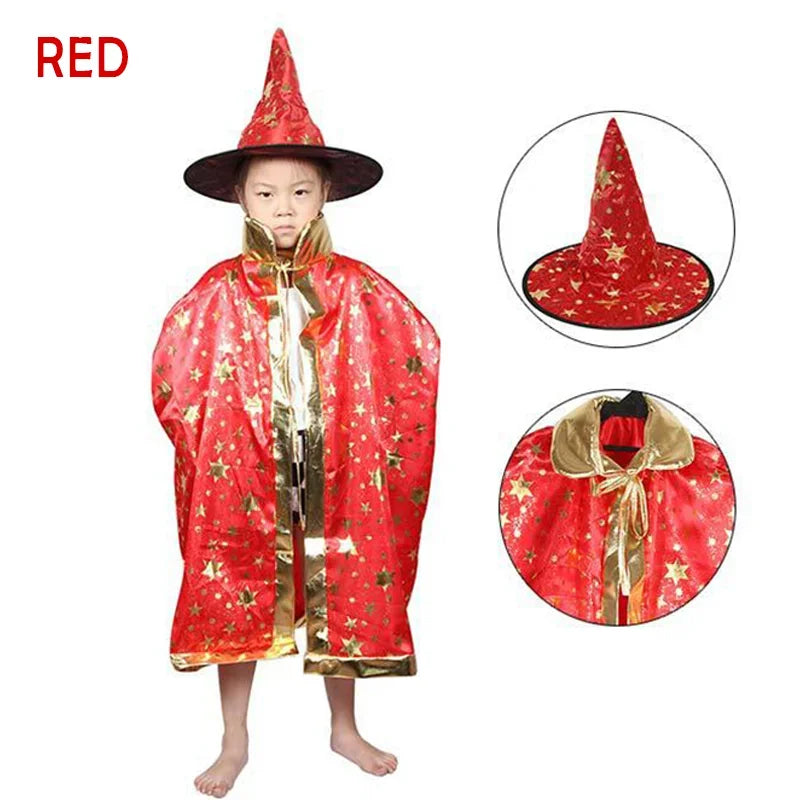 SabbaVie™ Wizard Kids Costume – Magical Cloak & Hat