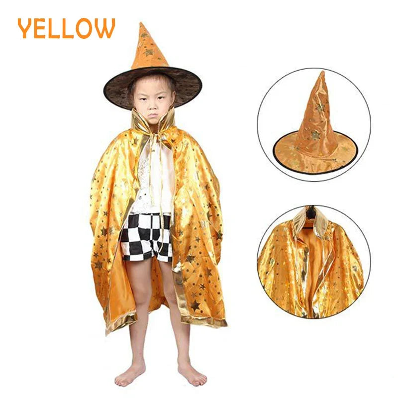 SabbaVie™ Wizard Kids Costume – Magical Cloak & Hat