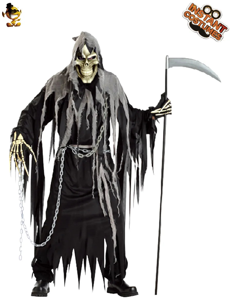 SabbaVie™ Skeleton Ghost Costume – Scary Halloween Robe