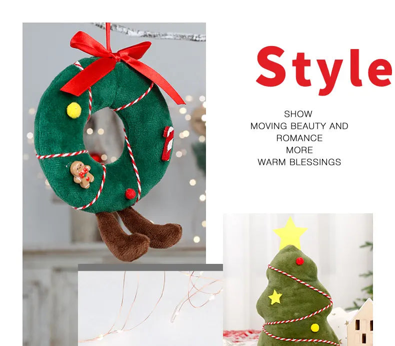 SabbaVie™ Plush Christmas Wreath & Tree Cake Dolls – Festive Holiday Home Décor 2026