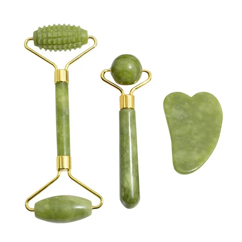 SabbsVie™ Premium Jade Roller & Gua Sha Massage Set – [Color/Style Name]
