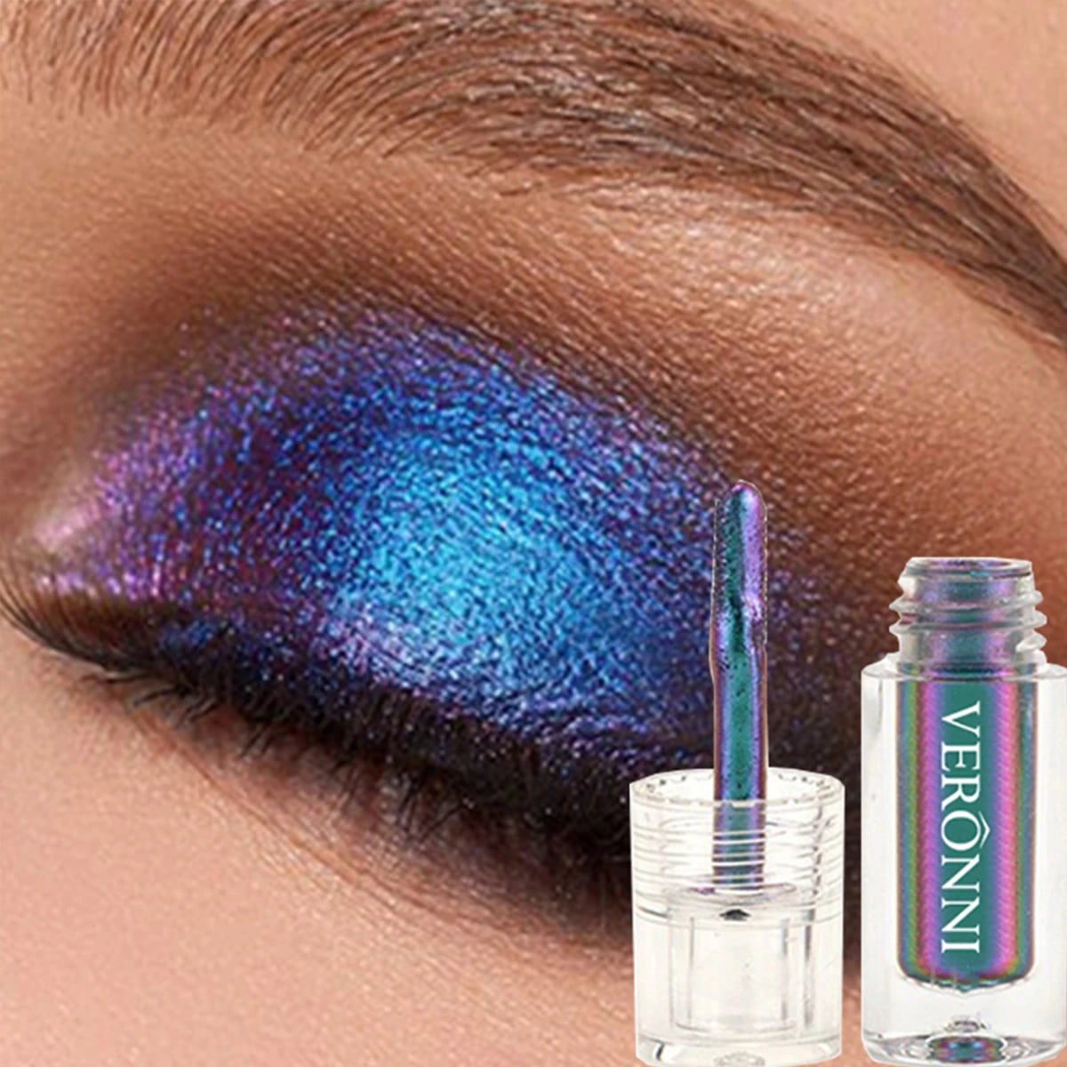 SabbaVie™ Chameleon Liquid Eyeshadow & Lip Glitter – Multi-Chrome Diamond Makeup for Eyes, Lips & Face