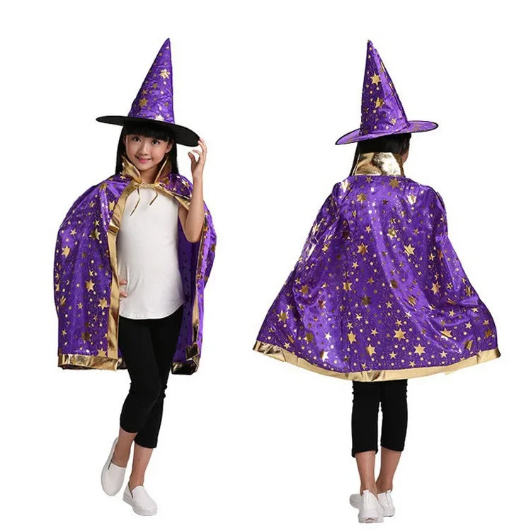 SabbaVie™ Wizard Kids Costume – Magical Cloak & Hat