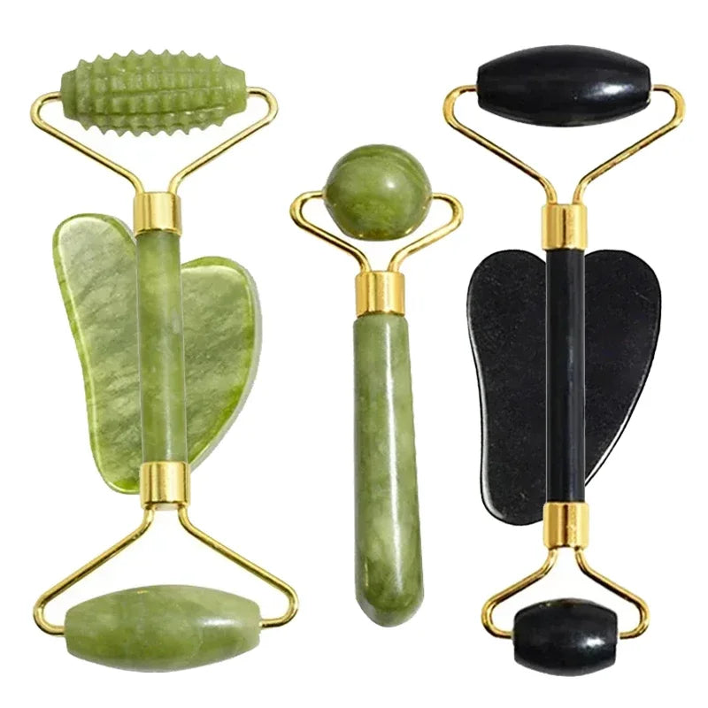 SabbsVie™ Premium Jade Roller & Gua Sha Massage Set – [Color/Style Name]