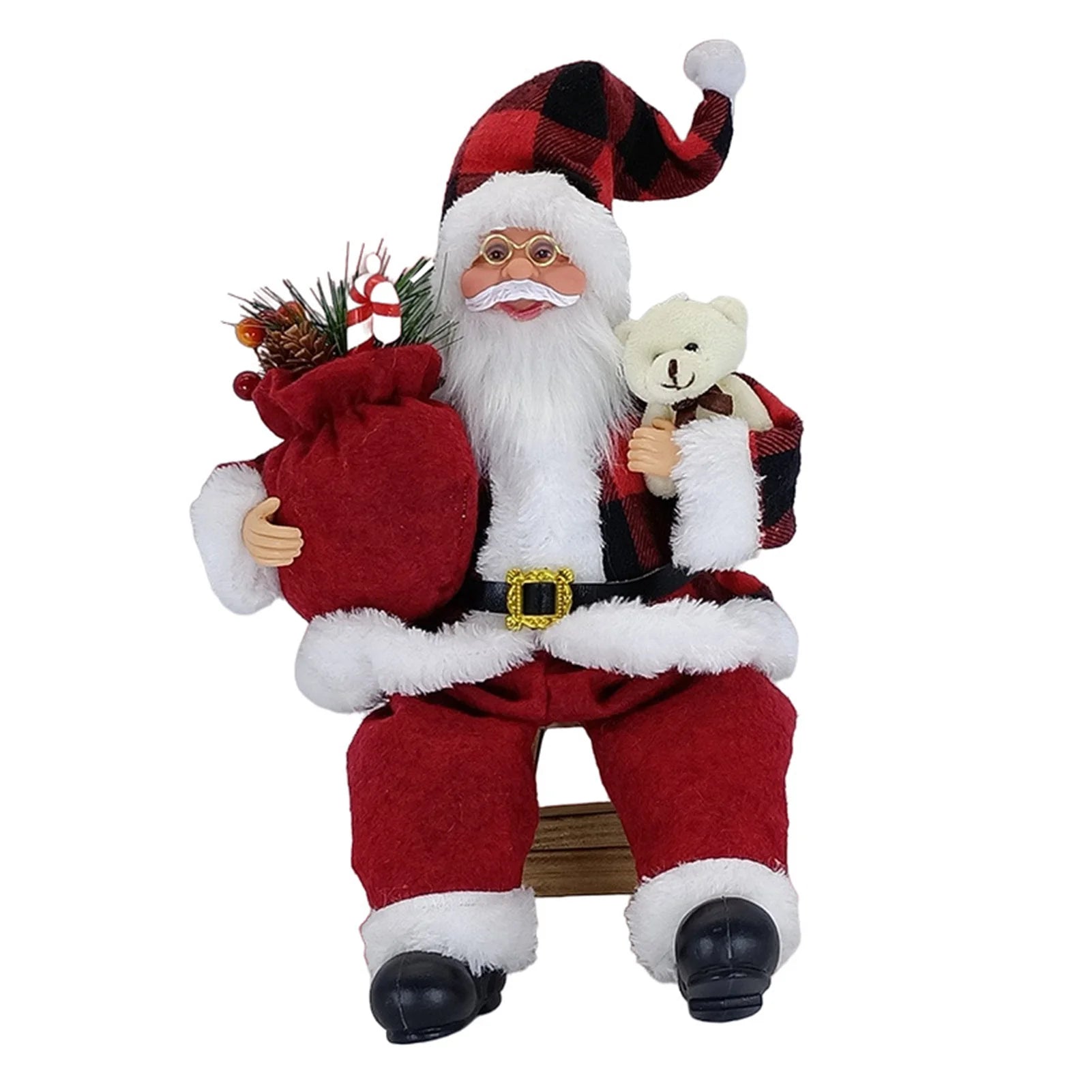 SabbaVie™ Luxury Christmas Standing Santa Figurines – Handcrafted Holiday Décor