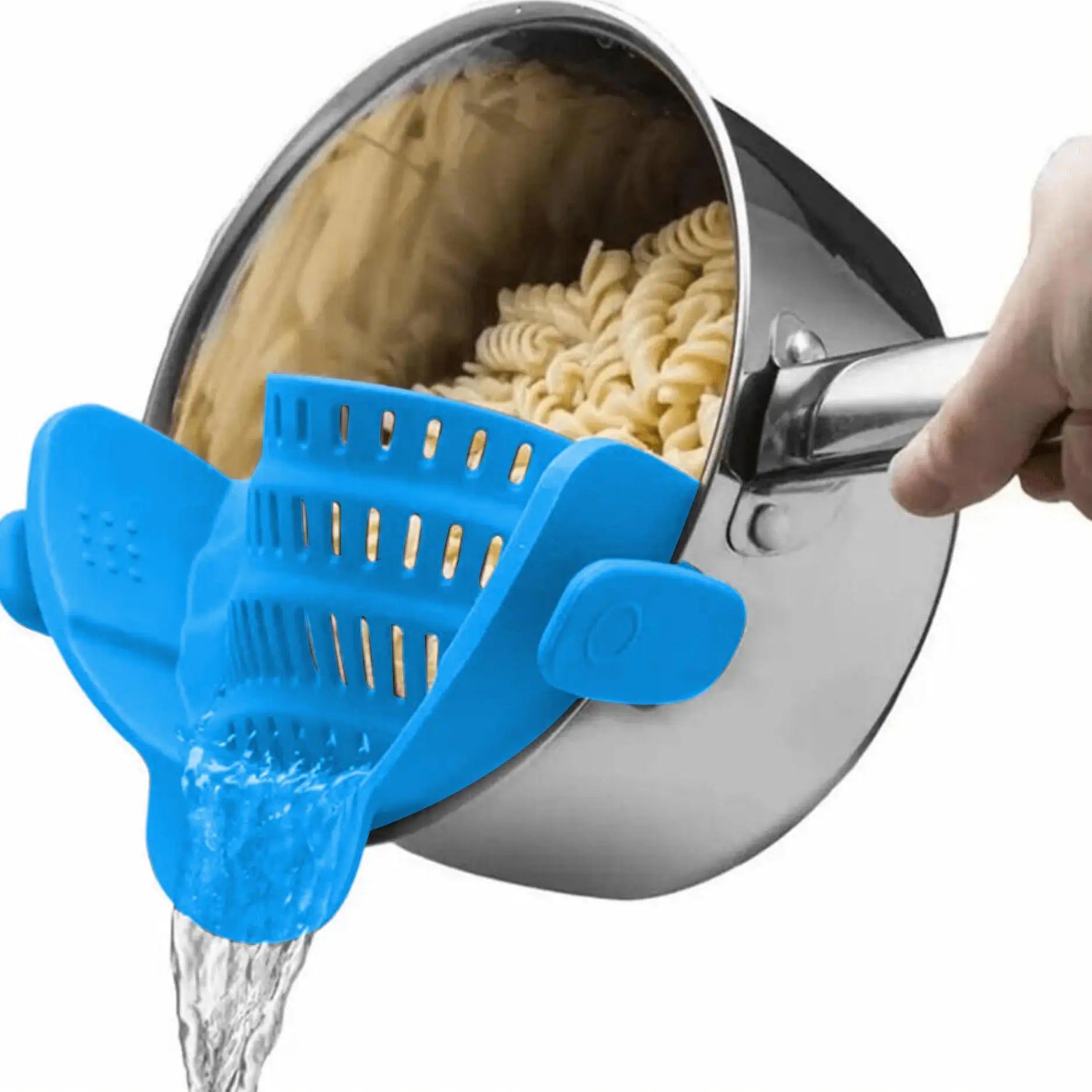 🍝 5️⃣ SabbaVie™ Pot Strainer Clip — Universal Silicone Kitchen Helper