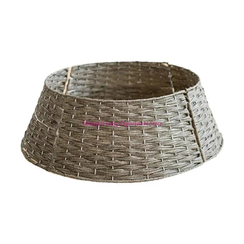 SabbaVie™ Retro Christmas Tree Skirt Basket – Woven Round Xmas Tree Collar for Home & Party Decor