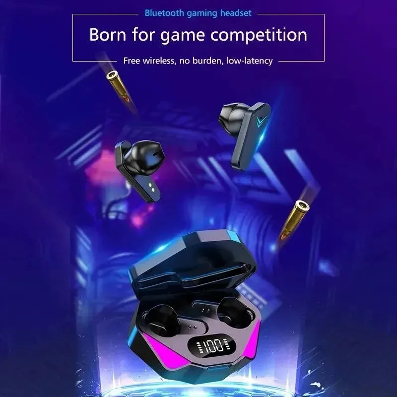 LS™ Wireless Gaming Earbuds with Bluetooth 5.3 & LED Charging Case – Noise Cancelling Gaming Headphones (Sold by SabbaVie™)