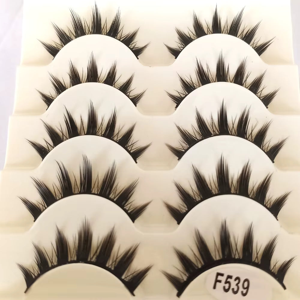 SabbaVie™ Natural Long Cosplay Lashes — Reusable Set