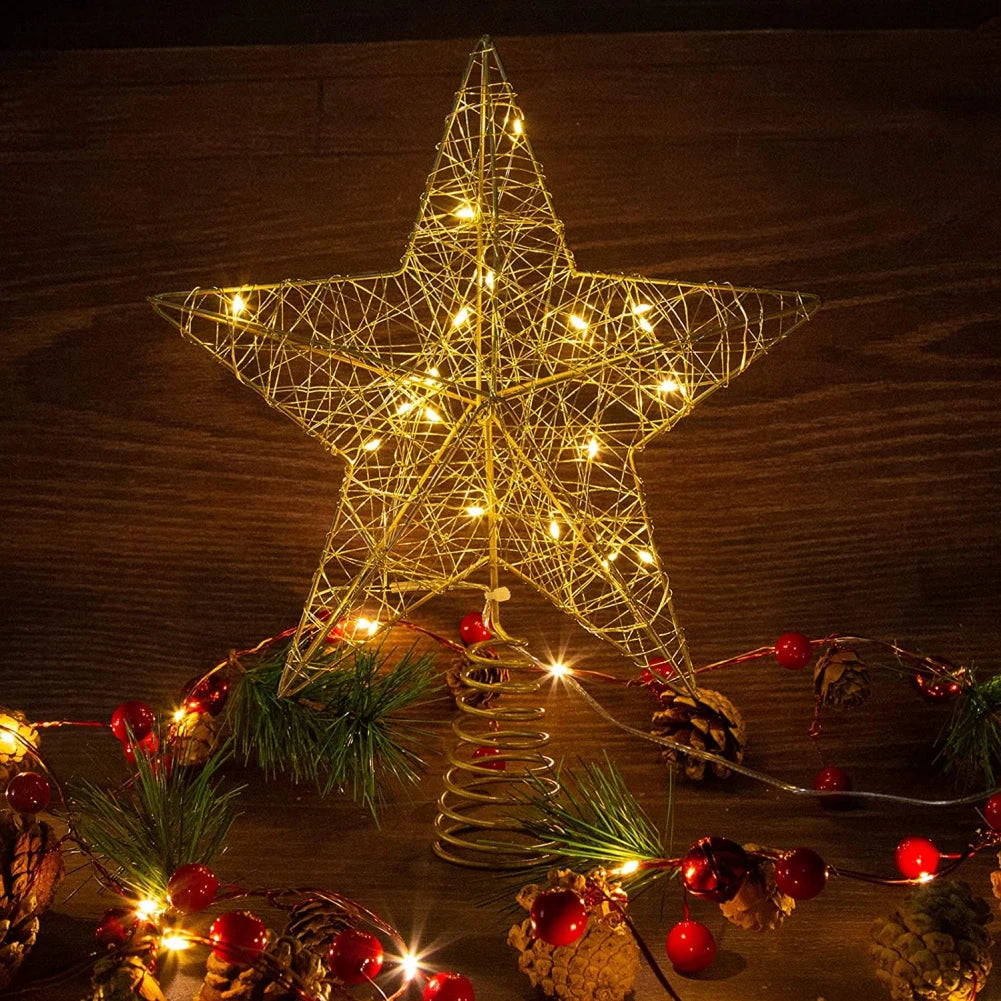 SabbaVie™ LED Christmas Tree Topper Star – 15/20/25cm