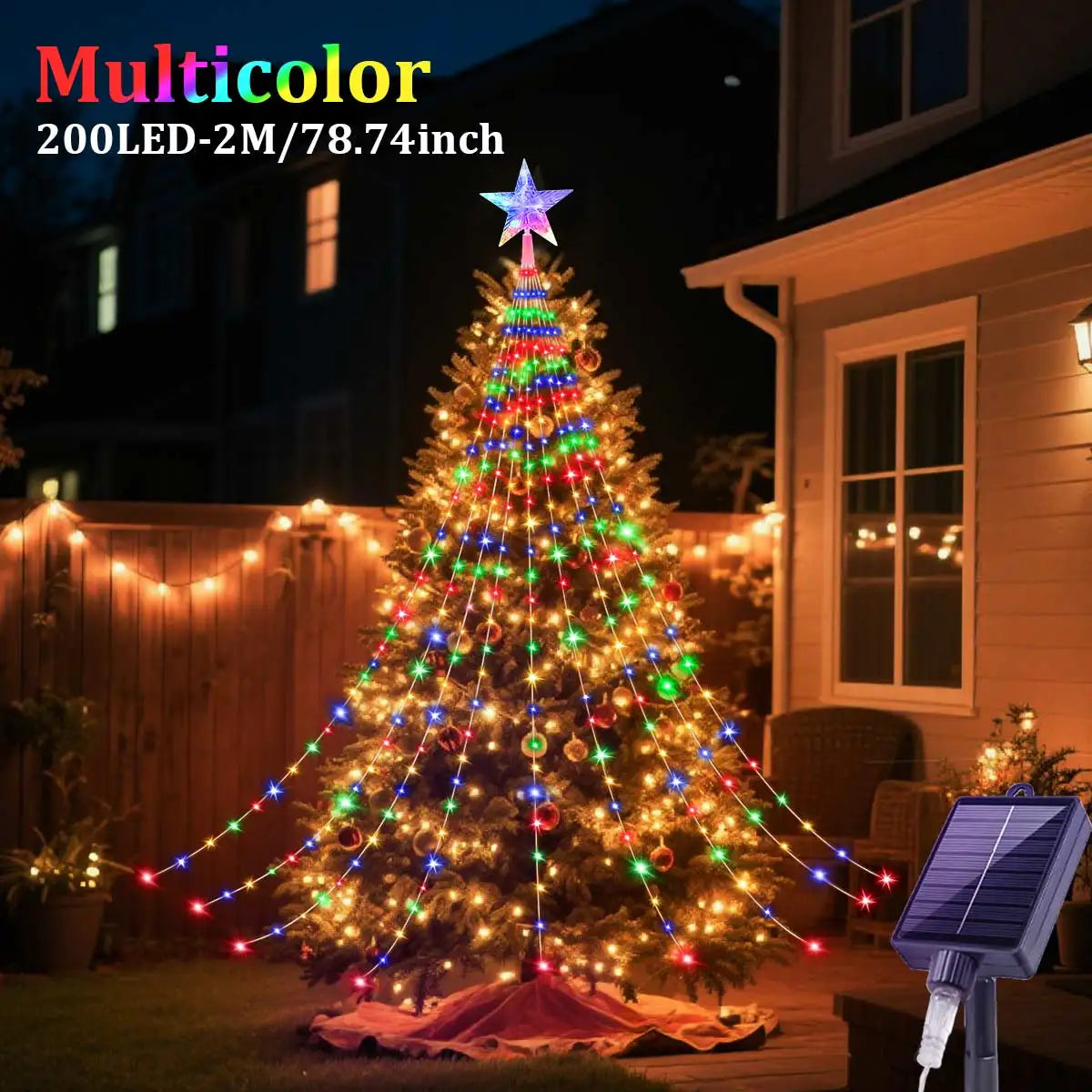 SabbaVie™ Outdoor LED Christmas Tree Lights – 2M / 3M – Multicolor & Warm White