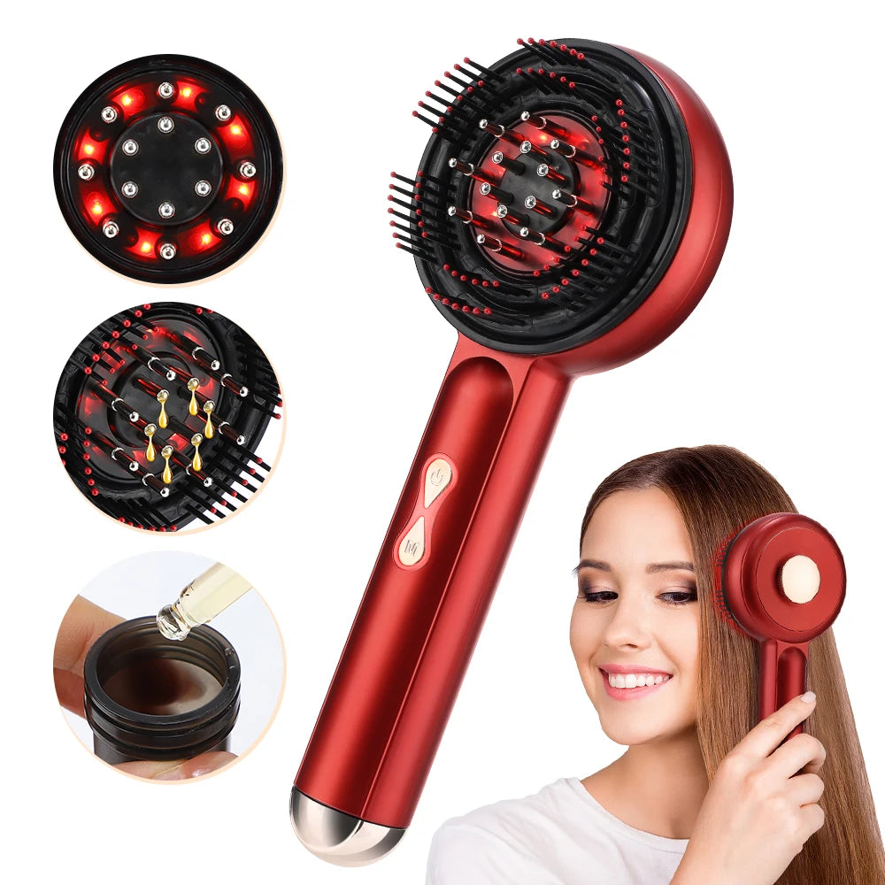 💆‍♀️ 3️⃣ SabbaVie™ Electric Hair & Scalp Massage Comb — Vibrating Infrared Comb