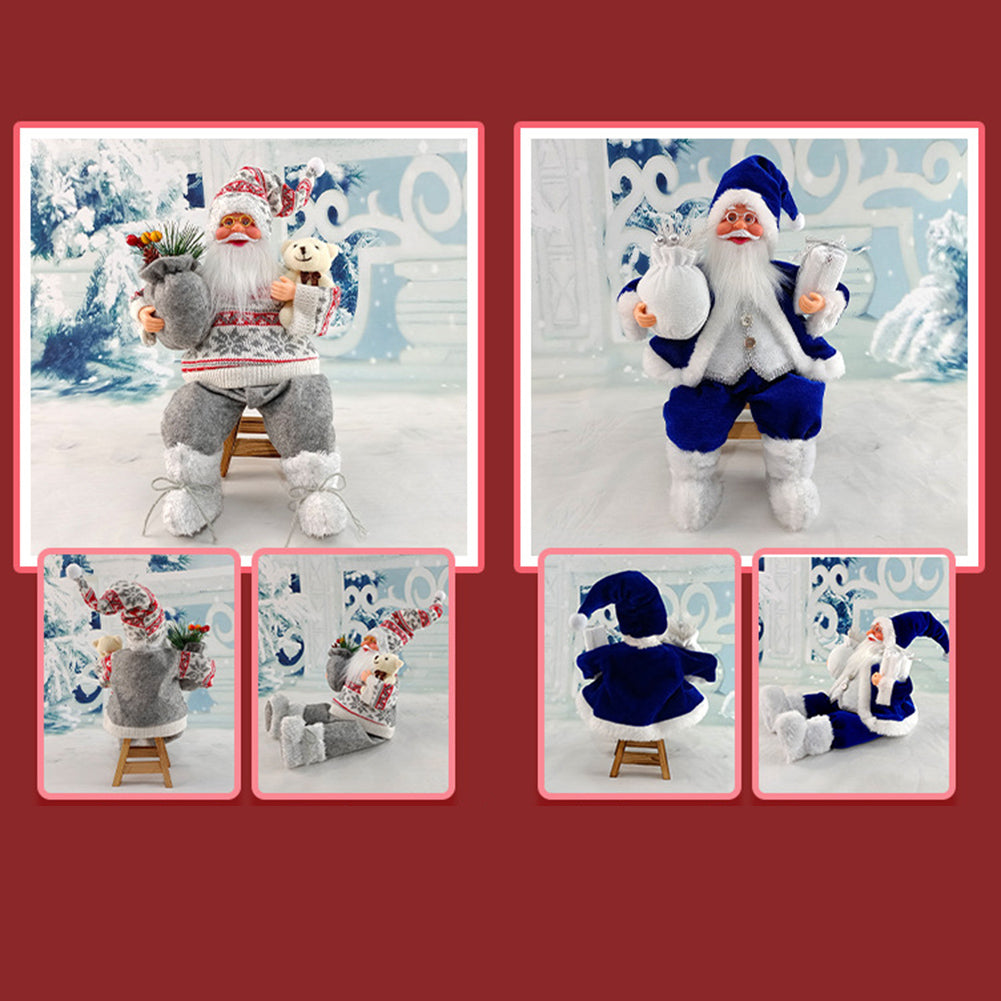 SabbaVie™ Luxury Christmas Standing Santa Figurines – Handcrafted Holiday Décor