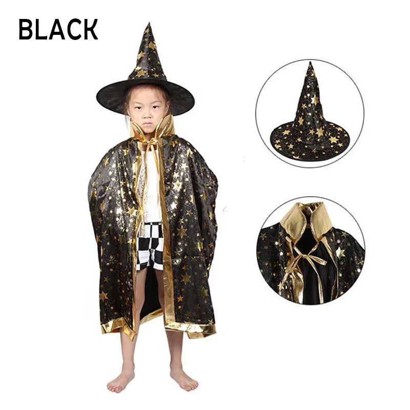 SabbaVie™ Wizard Kids Costume – Magical Cloak & Hat