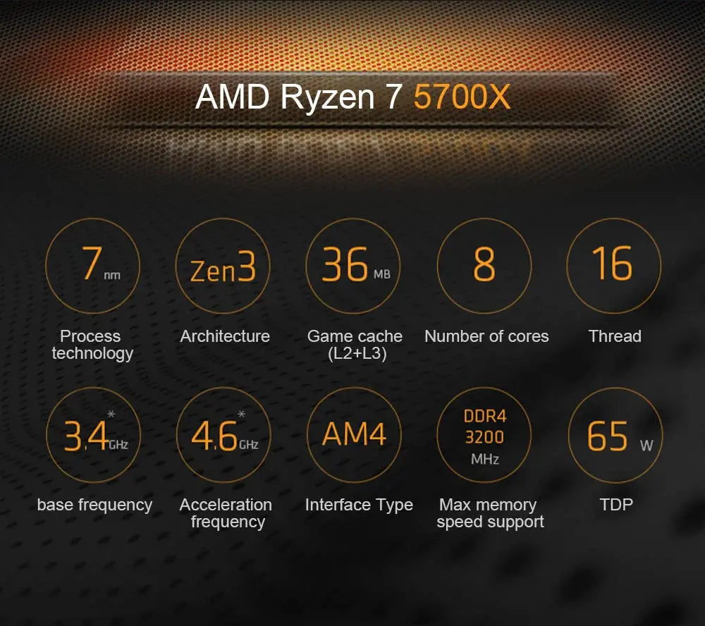AMD Ryzen™ 7 5700X 8-Core 16-Thread 4.6GHz Processor – High-Performance CPU for Gaming & Productivity (Sold by SabbaVie™)