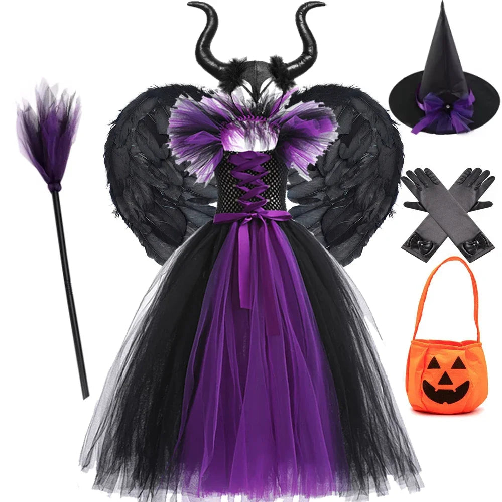 SabbaVie™ Queen of Darkness Costume – Elegant Witch Dress