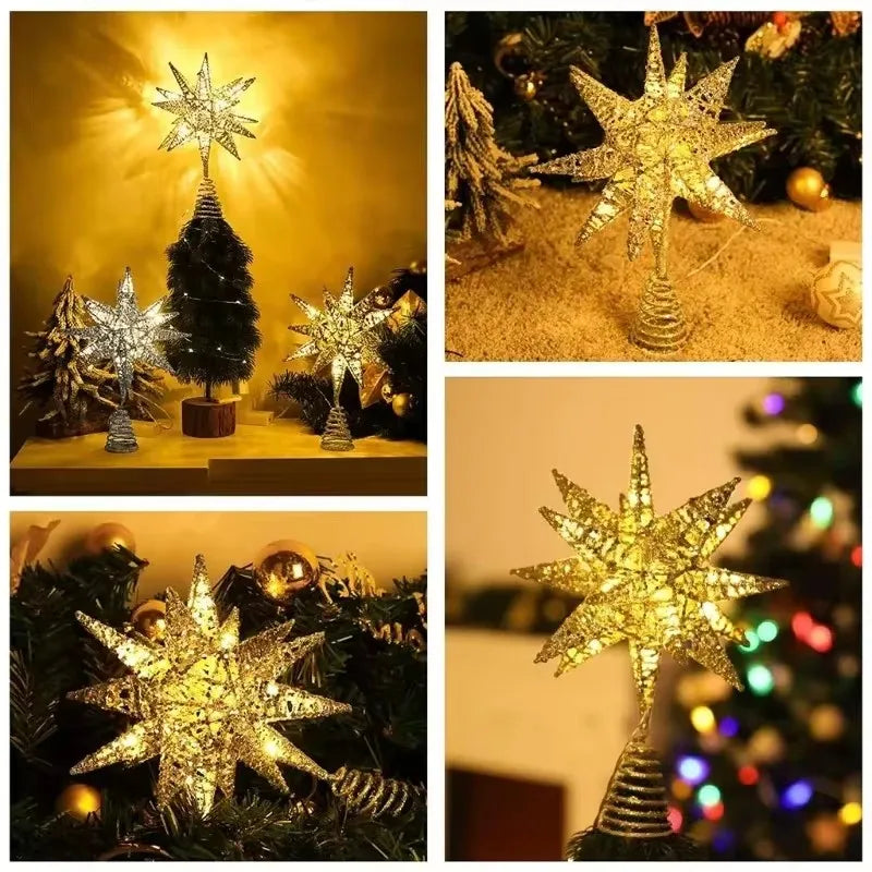 SabbaVie™ Elegant LED Christmas Tree Table Ornament – Gold / Silver