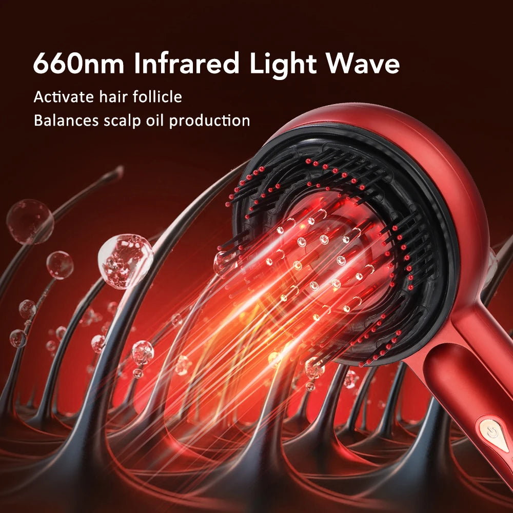 💆‍♀️ 3️⃣ SabbaVie™ Electric Hair & Scalp Massage Comb — Vibrating Infrared Comb