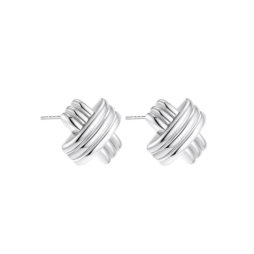 SabbaVie™ Gold Twist Knot Hoop Earrings – Multilayer Stainless Steel Design