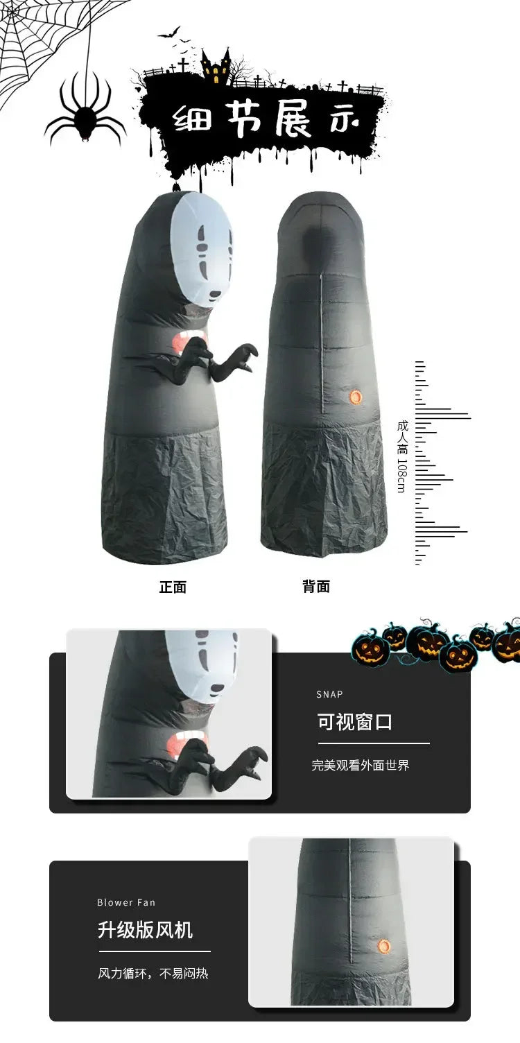 SabbaVie™ Inflatable Ghost Costume – Spooky Blow-Up Halloween Suit