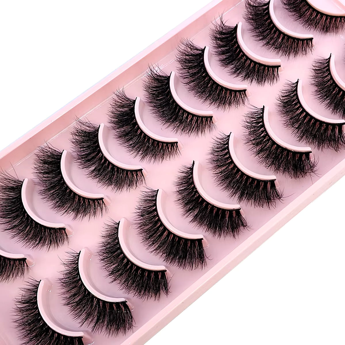 SabbaVie™ 10 Pairs Faux Mink Eyelashes — Natural Volume