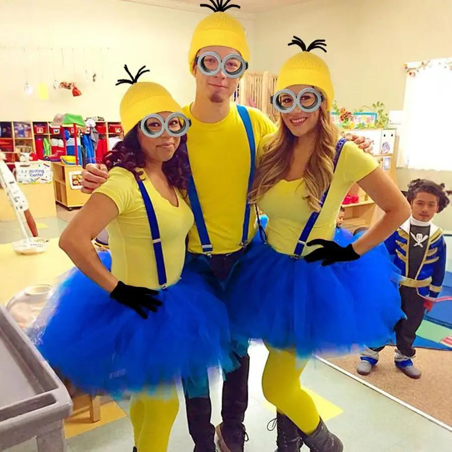 🟡 SabbaVie™ Funny Minions Costume – Family & Group Halloween Outfit