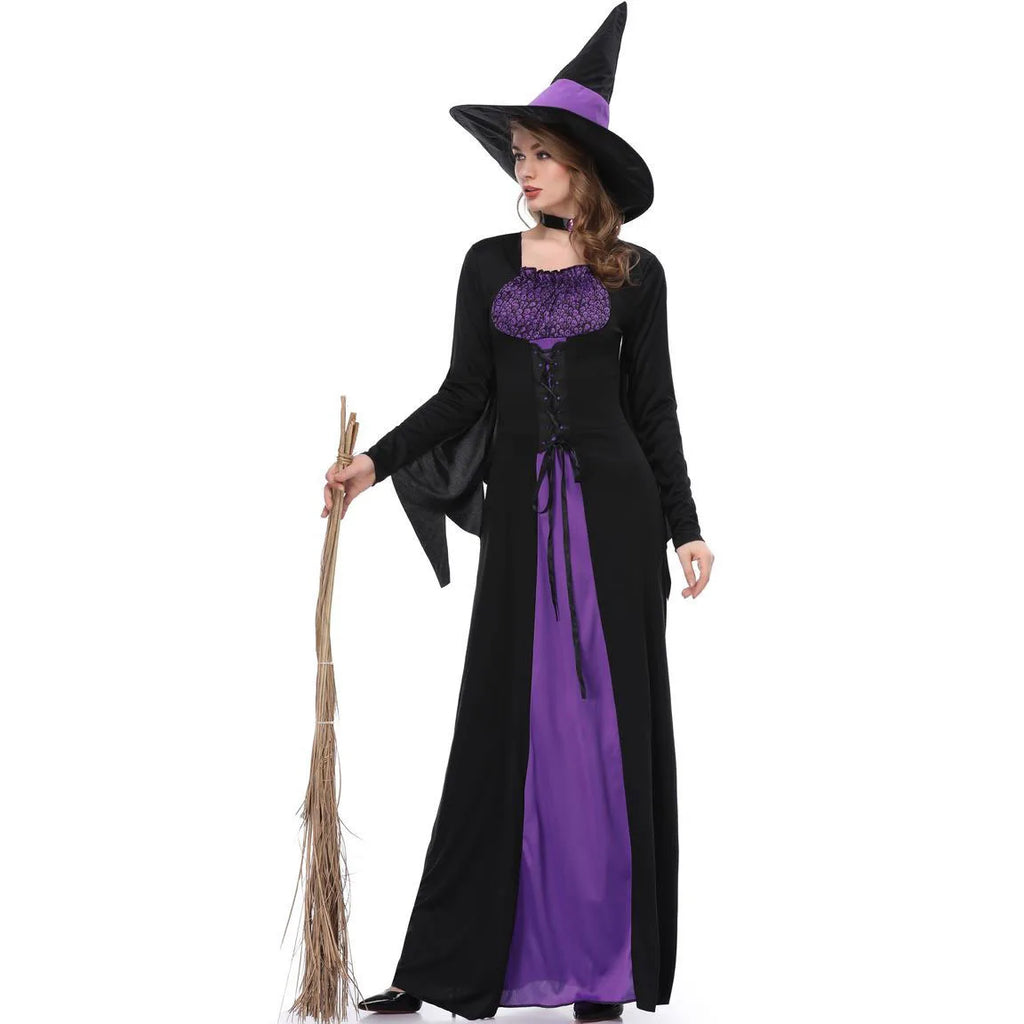 SabbaVie™ Gothic Witch Costume – Elegant Dark Magic Dress