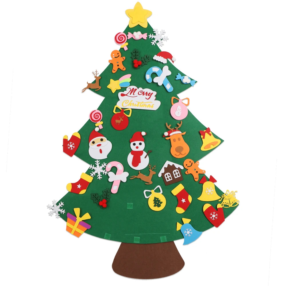 SabbaVie™ DIY Felt Christmas Tree Kit – Wall Hanging Decoration for Kids & Home Festive Fun